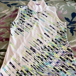 Sleeveless Patterned golf tank